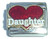 Daughter Red Heart Italian Charm