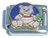 Teddy Bear Blue Background Italian Charm