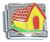 Dog House Red Yellow Italian Charm