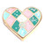 Quilted Heart Floating Locket Charm