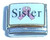 Sister With Pink Ribbon Italian Charm