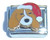 Dog With Santa Hat Italian Charm