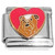 Dog In Red Heart Italian Charm