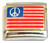 Flag With Peace Sign Italian Charm