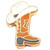 Cowboy Boot And Hat Floating Locket Charm