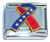 Red And Blue Ribbon Sparkly Italian Charm