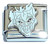 White Flaming Face Italian Charm