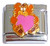 Bear Hugging Heart Italian Charm