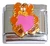 Bear Hugging Heart Italian Charm