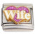 Wife Pink Glitter Heart Italian Charm