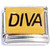 Diva Black Letters Italian Charm