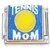 Tennis Mom Blue Italian Charm