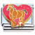 Brown Horse Red Heart Italian Charm