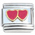 Double Red Heart Italian Charm