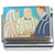 Bride and Groom Marriage on Blue Italian Charm