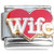 Wife White Letters Red Heart Italian Charm