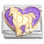 White Horse Purple Heart Italian Charm