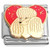 White Dog Red Heart Italian Charm