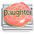 Daughter Pink Glitter Flower Italian Charm