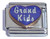 Grandkids On Blue Heart Italian Charm