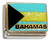 Bahamas Flag With Glitter Italian Charm
