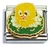 Yellow Bird In Nest Italian Charm