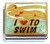 I Love To Swim Italian Charm