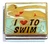 I Love To Swim Italian Charm