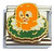 Orange Bird In Nest Italian Charm