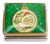 Santa Ornament On Green Italian Charm