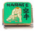 Karate On Green Italian Charm