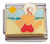 Woman In Red Bathing Suit Yellow Sun Italian Charm