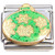 Snowflakes on Green Italian Charm