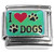 I Love Dogs Green Italian Charm