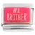 Number One Brother Red Italian Charm