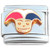 Jester Smiling Red White Black Italian Charm