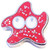 Glitter Red Star Fish Sea Star Floating Locket Charm