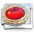 Oval Red Bling Italian Charm
