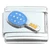 Tennis Racket Blue Yellow Italian Charm