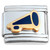 Megaphone Cheer Black Italian Charm