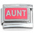 Aunt Light Red Italian Charm