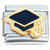 Graduation Cap Tassels Black Italian Charm