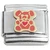 Teddy Bear and Heart Brown Italian Charm