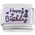 Happy Birthday Celebration Rosegold Italian Charm