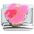 Pink Elephant Holding Heart Italian Charm