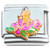 Hula Girl Tropical Flowers Glitter Italian Charm