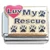 Love My Rescue Animal Paw Prints Italian Charm