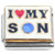 I Love My Son Blue Bling Italian Charm