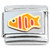 Fish Orange Red Stripe Italian Charm