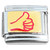 Thumbs Up Hand Sign Red Italian Charm